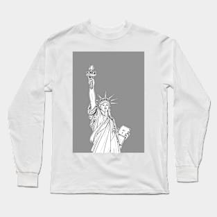 Statue Of Liberty ( grey version ) Long Sleeve T-Shirt